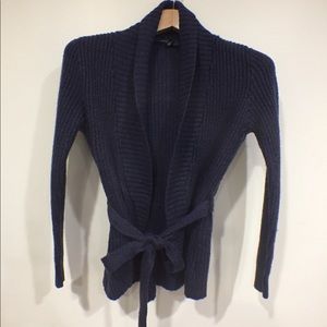 Cardigan sweater knitted navy Size 10